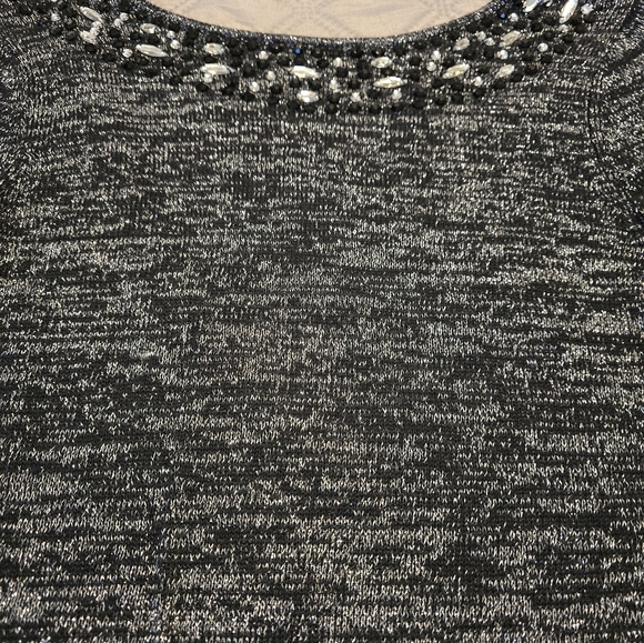 Like new vintage Moda International beaded open back sweater. - Picture 2 of 8